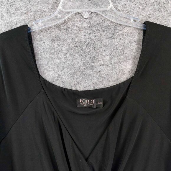 IGIGI by Yuliya Raquel 18/20 Plus Black Red Rose Print Fit & Flare Midi Dress Ma - Picture 4 of 11